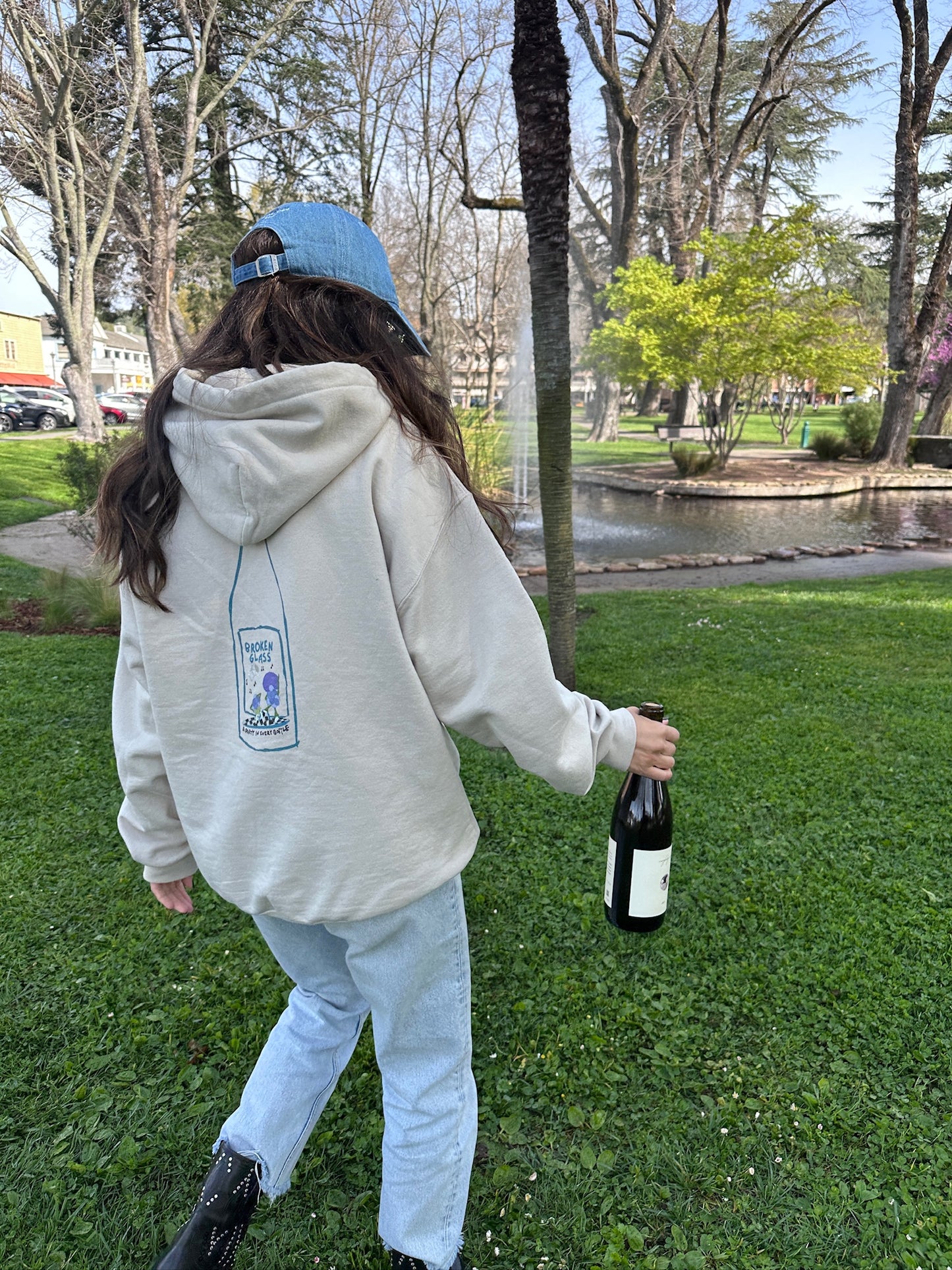 *Limited Edition* 'A Party in Every Bottle' Unisex Hoodie in Cream