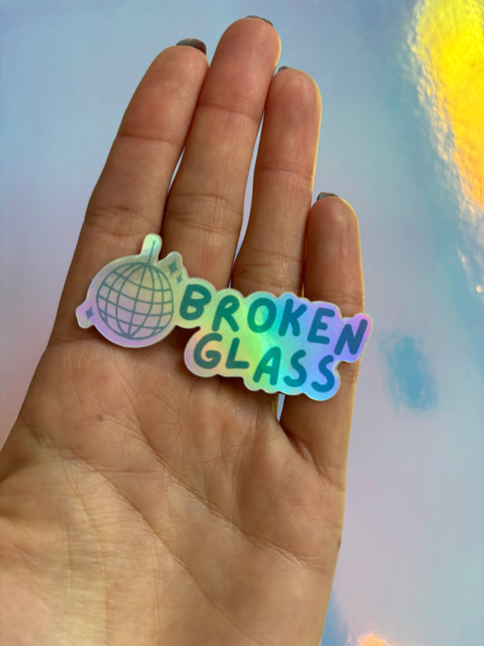 'Broken Glass' Logo Sticker